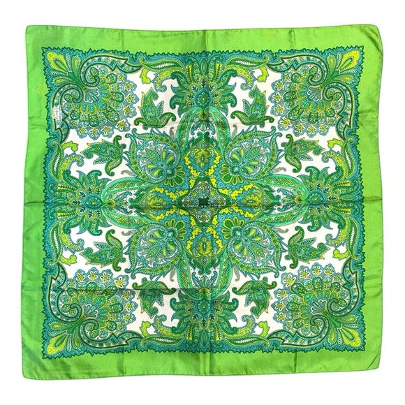 Vintage Paisley Floral Geometric Patterned Scarf - Picture 1 of 6